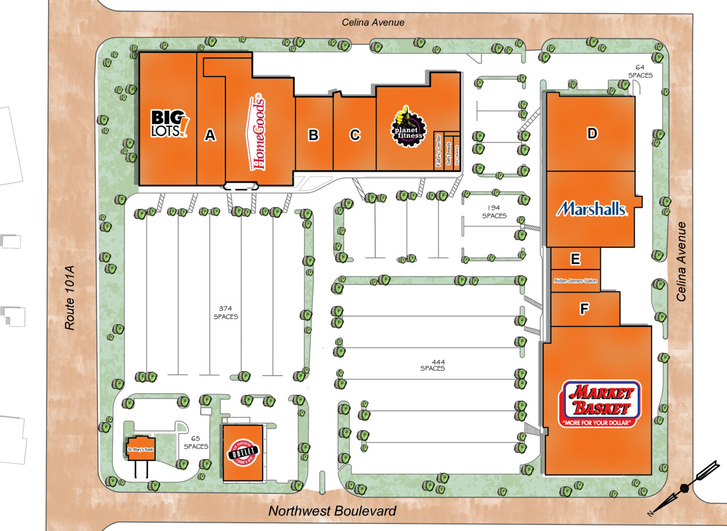 Map of WESTSIDE PLAZA